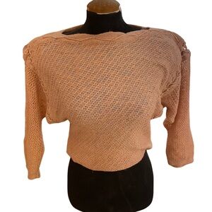 Peachy-Pink Off-the-Shoulder Sweater